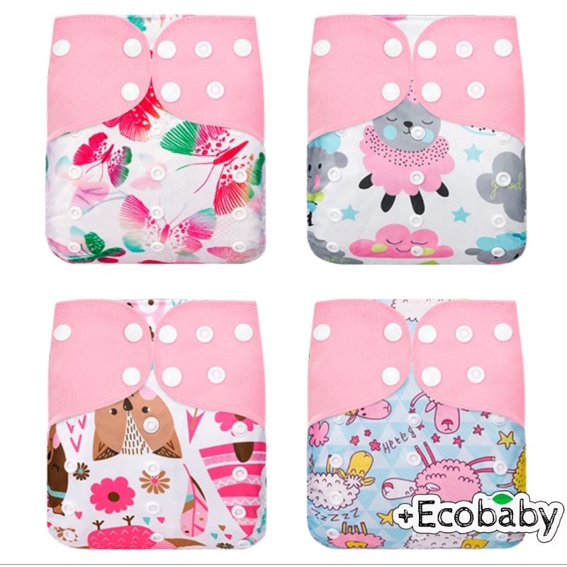 kit 4 Fraldas Ecológicas Simfamily Reutilizável (várias estampas)