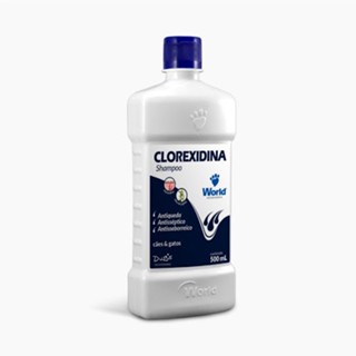 Shampoo Clorexidina Para Cães E Gatos World Veterinária 500ml em Oferta na Shopee