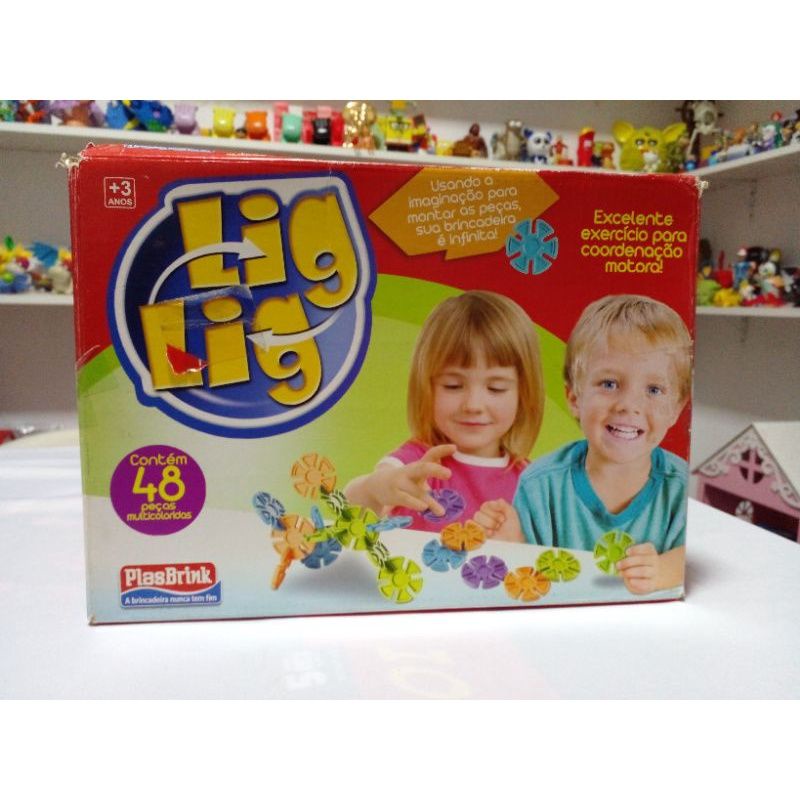 Jogo Encaixe Educativo Infantil Lig Lig - 48 Peças
