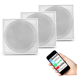 Amplificador Bluetooth 3 Caixas de teto Embutir Arandela 70W em Oferta na Shopee