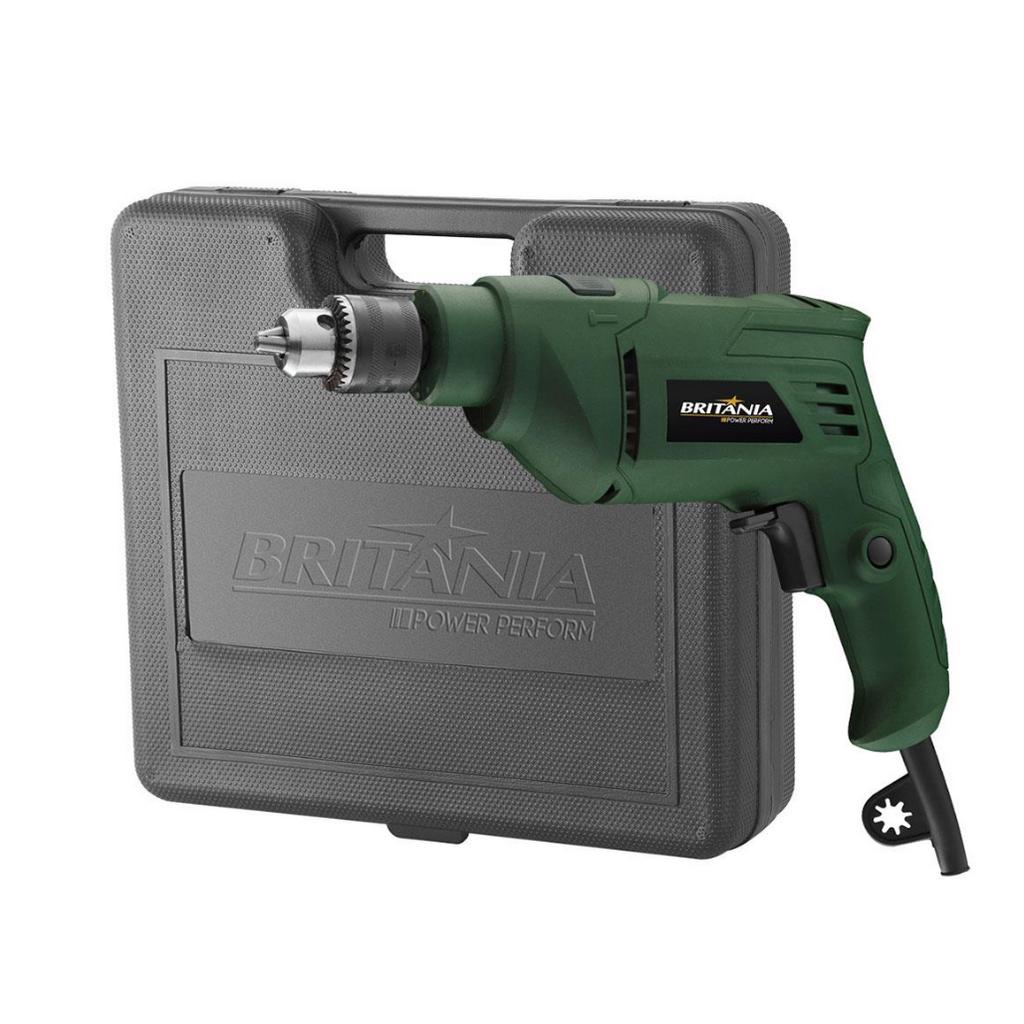 Furadeira de Impacto Britânia Power Perform BFU01M 650W Mandril 3/8” 48000 IPM com Maleta Plástica