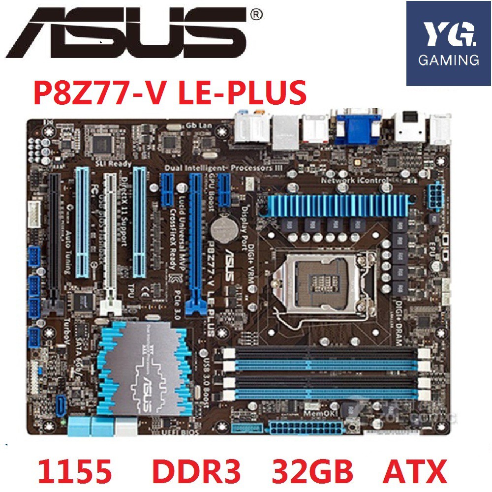 ASUS P8Z77-V LE PLUS Placa Mãe De Mesa Z77 Tomada LG 5 i3 i5 i7 DDR3 32G ATX UEFI BIOS Principal Usada
