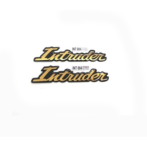 Adesivo Compatível Resinado Tampa Lateral Suzuki Intruder 125 Dourado