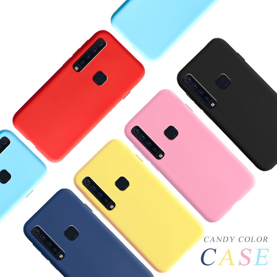 Capa De Silicone Flexível Fosca Fosca Cor Pastel Para Samsung A9 A7 A6 Plus 2018 J8 J4 J6Plus