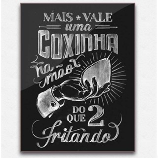 Quadro Decorativo - Coxinha na Mão em Oferta na Shopee