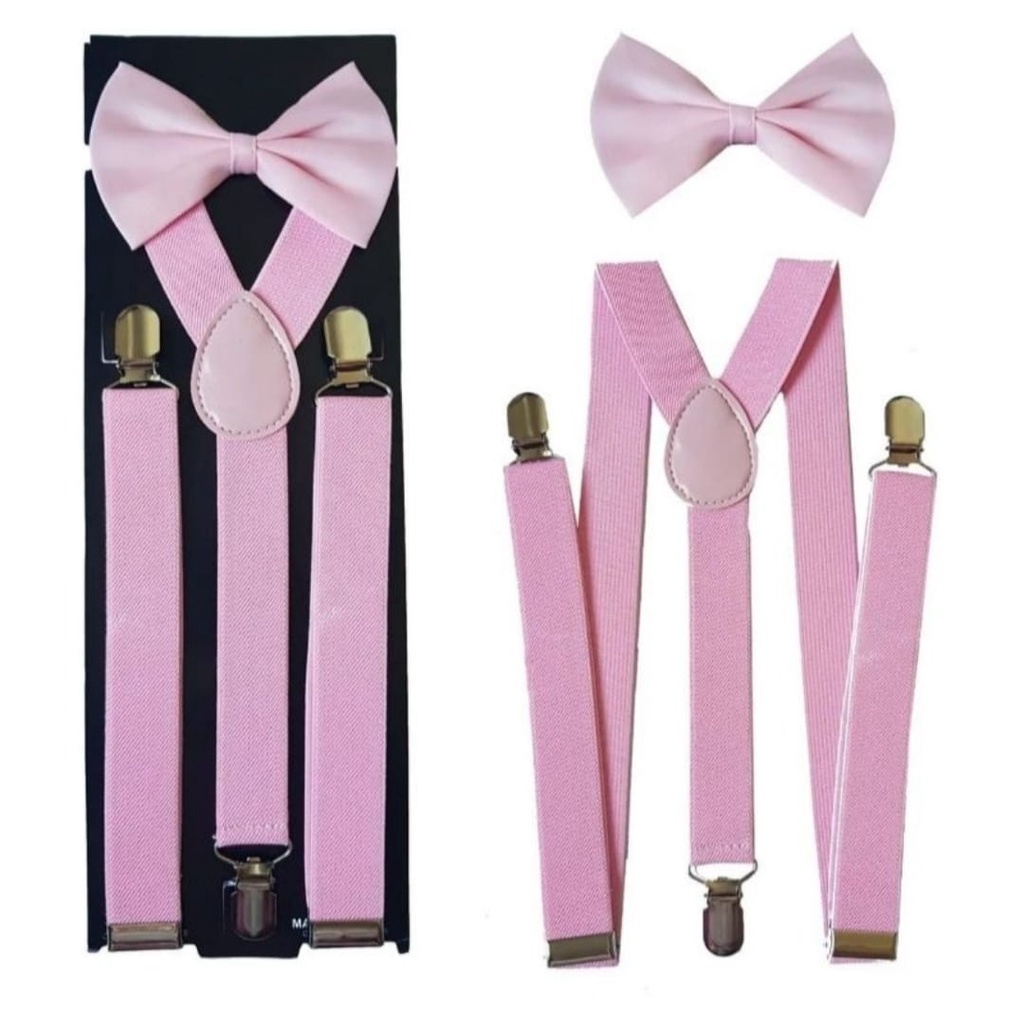 suspensórios com gravata borboleta moda masculina e feminina conjunto de cinta ajustável acessórios casamento