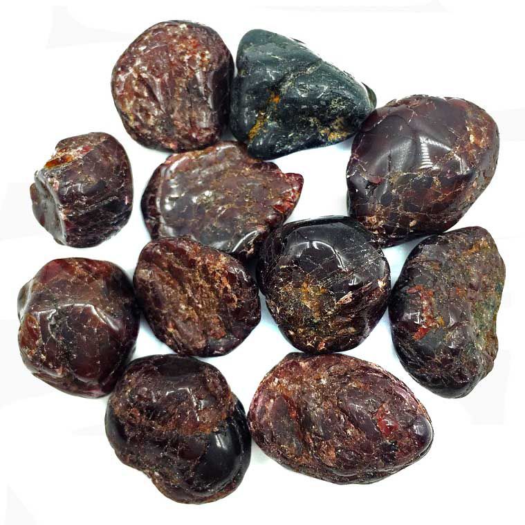 Kit de Pedra Granada Rolada Cristal Natural Pedras e Cristais Naturais 100g - P