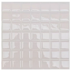 Pastilha Adesiva Quadradinho Branco Kit 4 Placas