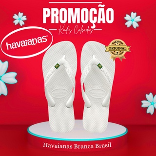 Chinelo Havaianas Masculino Original Branco Brasil Bandeirinha ORIGINAL COM NOTA FISCAL!