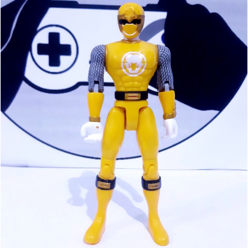 Boneco - Action Figure Power Ranger Amarelo - Dustin Brooks - Ninja Storm - Power Rangers Tempestade Ninja - Original Bandai.