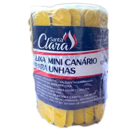 Mini Lixas CANÁRIO De Unha Manicure Pedicure 100 Unidades - Santa Clara em Oferta na Shopee