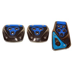 Pedaleira Tuning Esportivas Para Carro Kit 3 Peças COR AZUL 01 UNIDADE