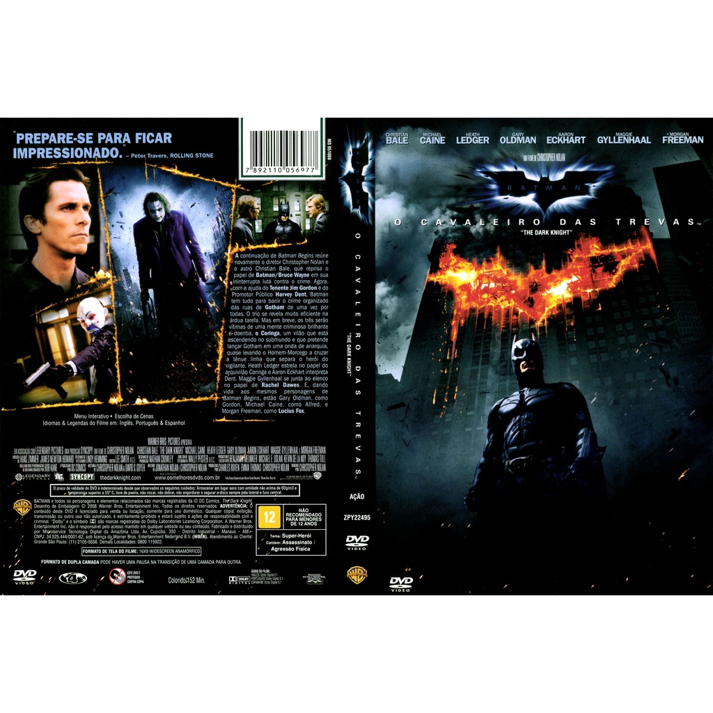 DVD Batman - O Cavaleiro das Trevas (Christian Bale, Morgan Freeman)