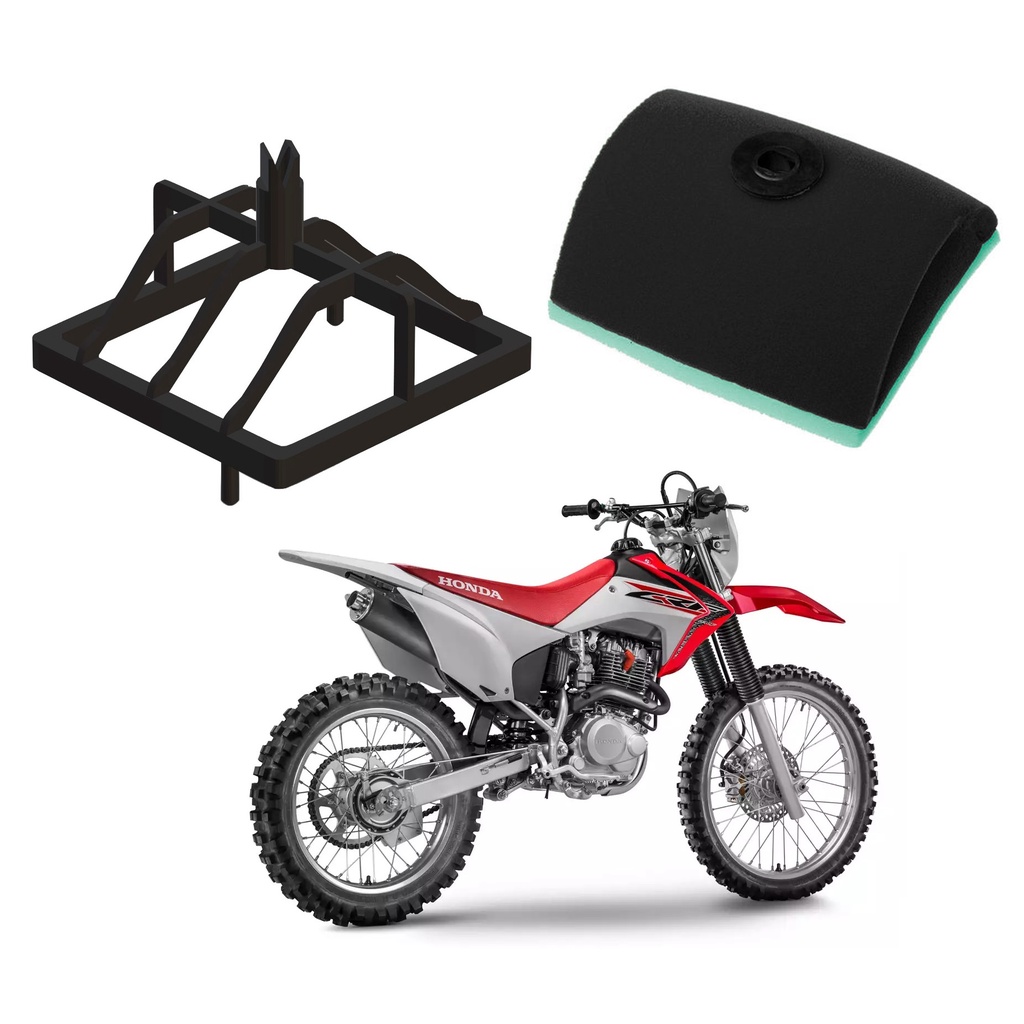 Suporte do filtro de ar com elemento filtro CRF150 CRF230 CRF150F CRF230F Honda