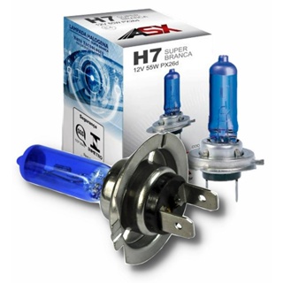 Par Lampada H7 55w 12v 4500k Super Branco H7 Halogena Lampada Super Branco Asx H7 em Oferta na Shopee