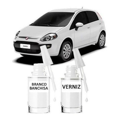 Tinta Tira Risco Automotivo Fiat Punto Cor Branco Banchisa