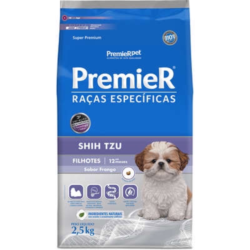 Ração Premier Pet Raças Específicas Shih Tzu Filhote 2,5kg