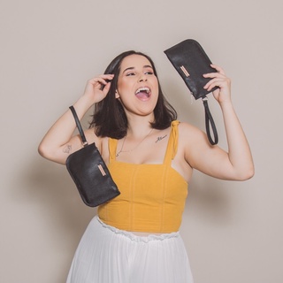 Bolsa feminina de mão porta cartões carteira de mão porta celulares clutch promoção