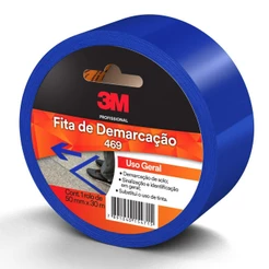 Fita de Demarcação 30 Metros x 50mm Azul 3M Uso Geral Sinalização de Solo