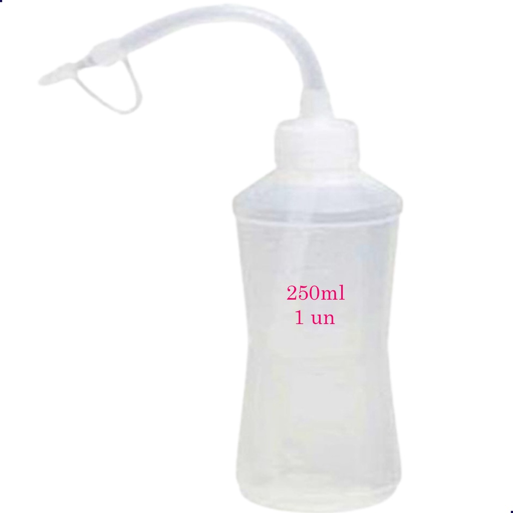 Almotolia Plástica Transparente Bico Curvo Frasco de 60ml, 100ml, 120ml, 250ml ou 500 ml unidade