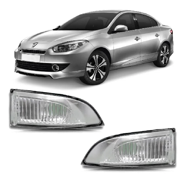 Par Seta Retrovisor Dianteira Fluence 10 á 14