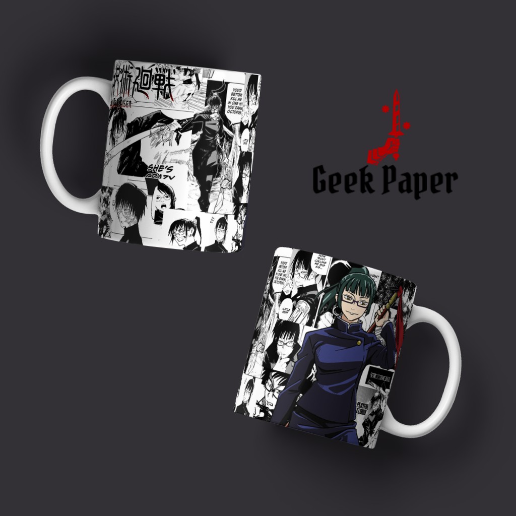 Caneca de Porcelana Jujutsu Kaisen JJK - Maki Zenin Anime Mangá Cozinha Decoração em Oferta na Shopee