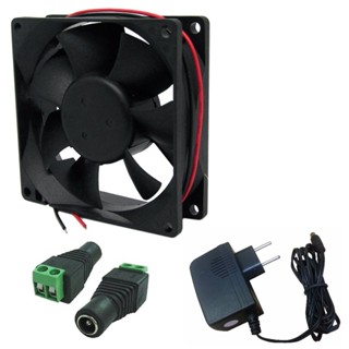Micro Ventilador 120x120 12V Fan Cooler Ventoinha 120x120x25 12v C/ Fonte Bivolt em Oferta na Shopee