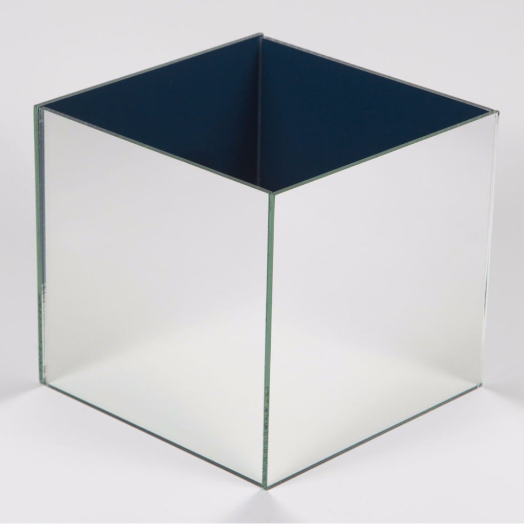 Cachepot Vaso Espelhado Quadrado Decoração 20x20x20cm