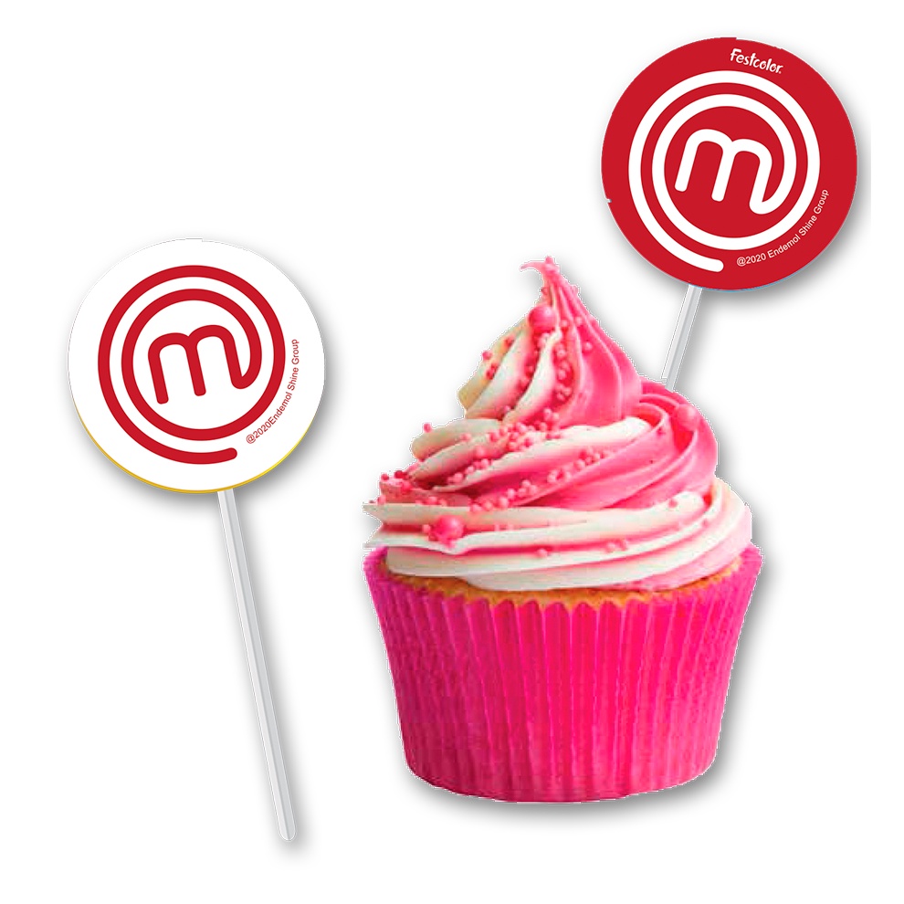 Pick p/ Docinhos Festa Master Chef - 8 unidades - Festcolor - Rizzo Festas