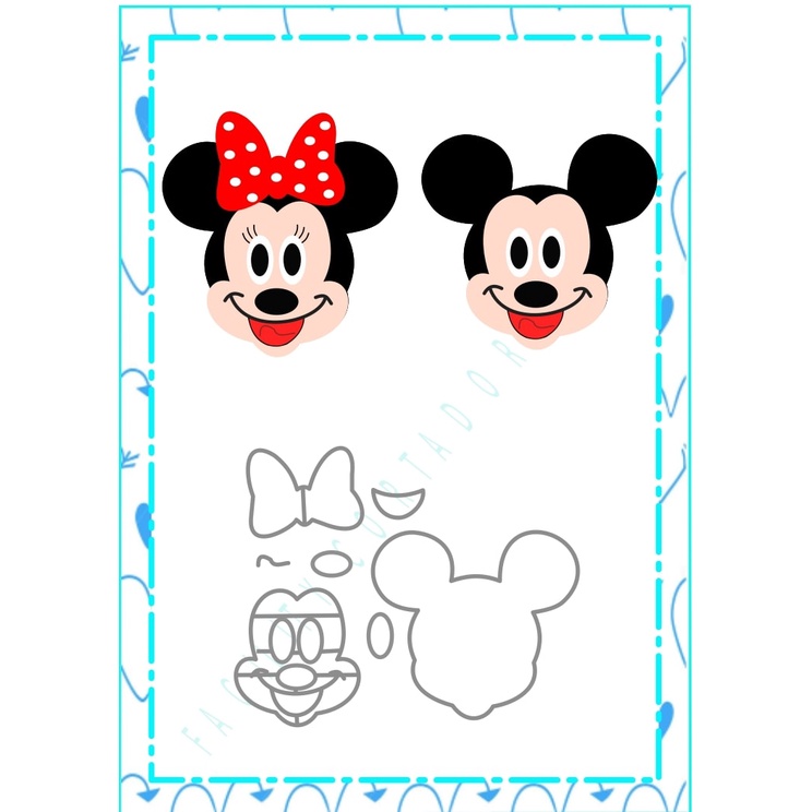 cotador kit Mickey E Minnie em Oferta na Shopee