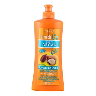 ATIVADOR DE CACHOS UMIDIFICANTE | UMIDILIZ MURIEL ÓLEO DE ARGAN 250ML