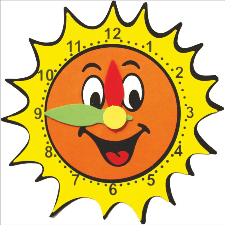 Relógio Escolar Sol Feliz Painel Escolar Didático
