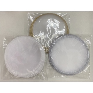 Organza tunil 25 de diâmetro, cobre jarra. Com 25 unidades.