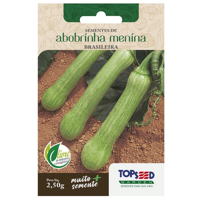 Sementes Abobrinha Menina Brasileira TOPSEED em Oferta na Shopee