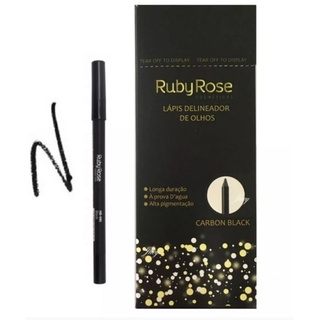 Lápis Delineador Carbon Black HB050 À prova d’agua - Ruby Rose (KIT OU UNIDADE)