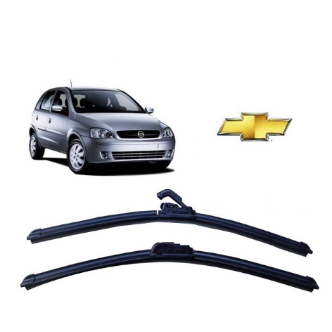 Par de Palhetas Limpador de Parabrisa Dianteiro Para Chevrolet Corsa ano 2004 Até 2012 em Oferta na Shopee