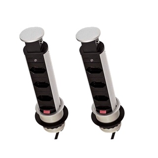 Kit com 2 Torres de Tomada de Embutir Multiplug Tomada de Bancada Torre de Tomada 20 Amperes