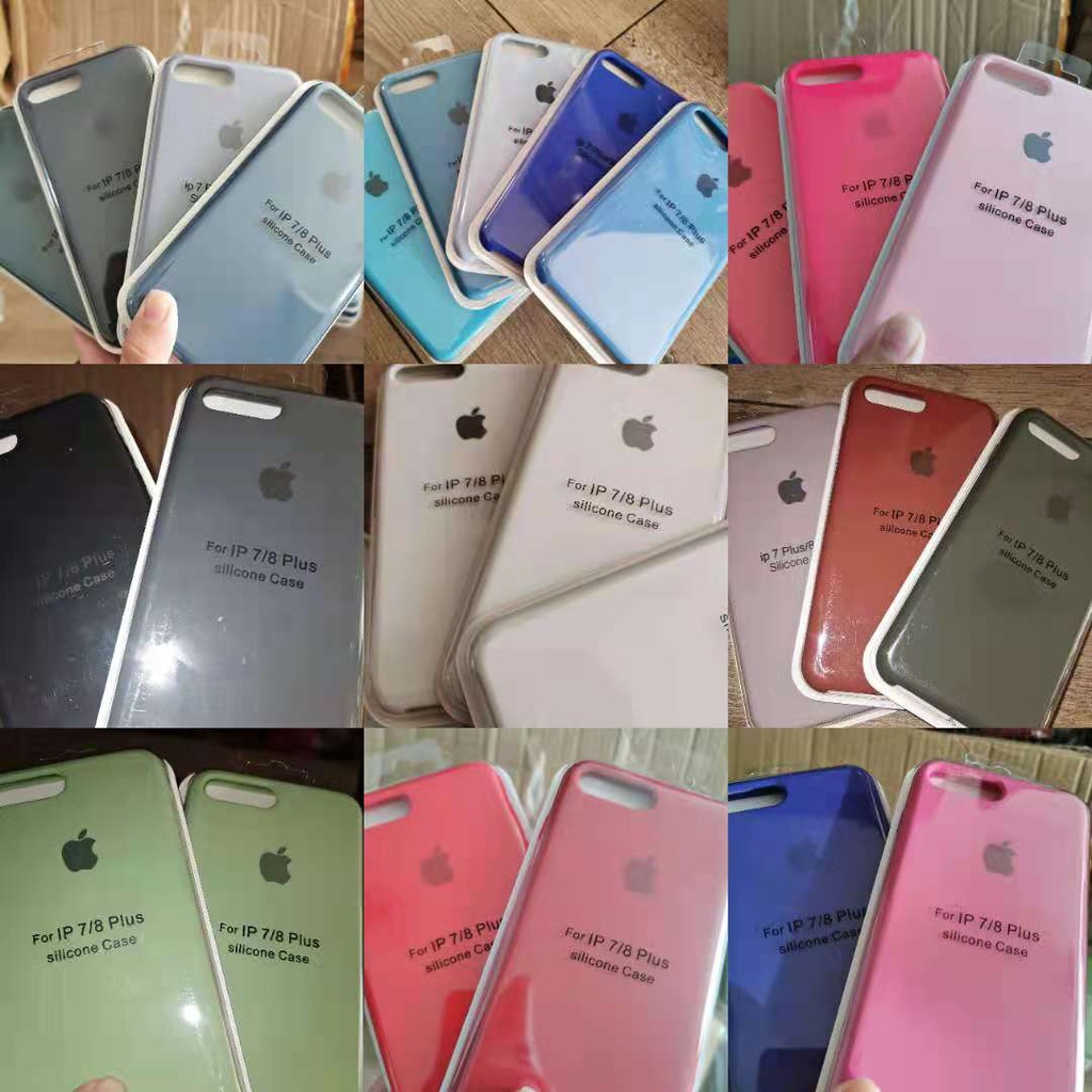 Capa Protetora iPhone 7plus/8plus Com Cobertura Total De Silicone Líquido Para Celular Capa Flexível