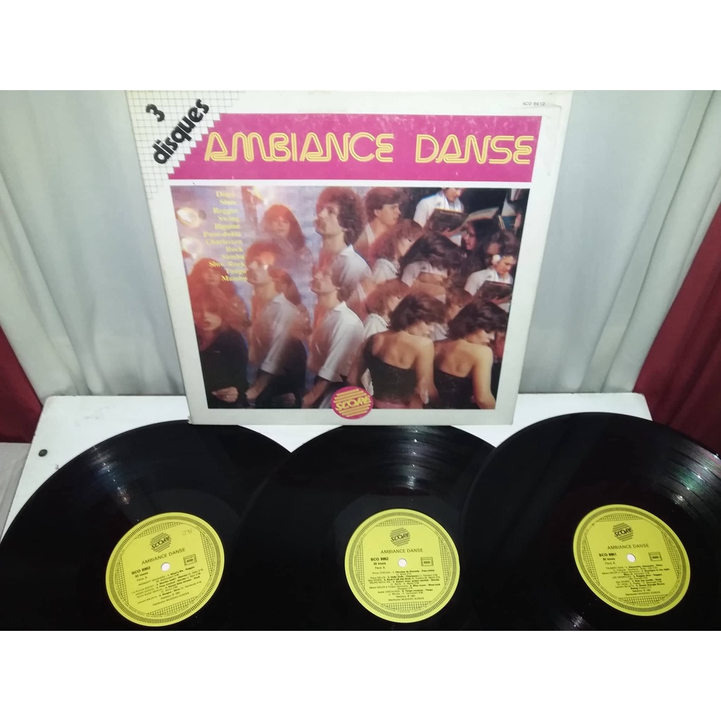 LP Ambiance Danse 1981 3 LP Coletânea com Rock Disco Samba Mambo Reggae