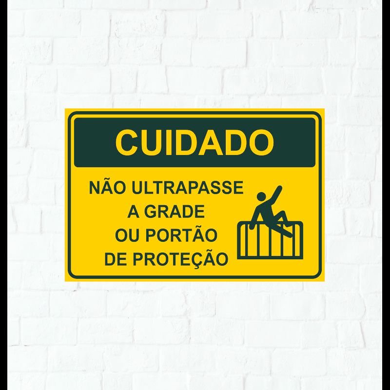 Não Ultrapasse A Grade Ou Portão De Segurança
