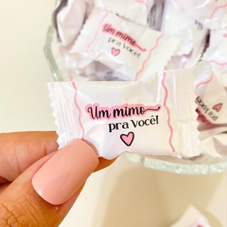 100 Balas Personalizadas Mimo para cliente em Oferta na Shopee