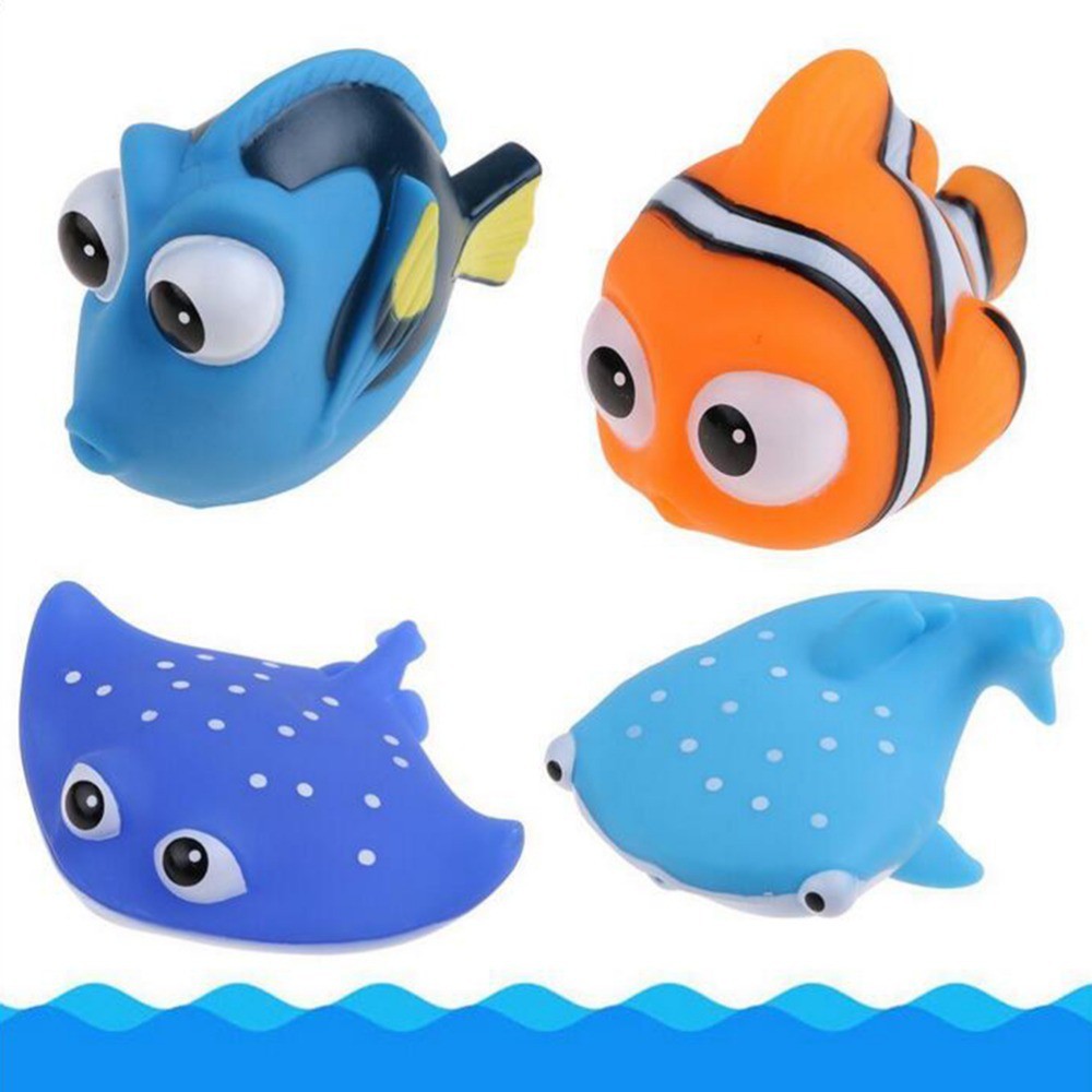 Kit 4 Boneco Desenho Procurando Nemo Dory Banho Bebe Shopee Brasil