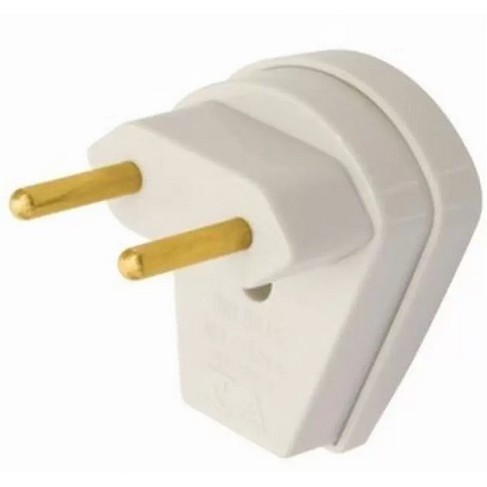 Plug Macho ( Lateral ) Angulado 90 Graus 10A 250V 2 Pinos. Com prensa-cabo, para cabos com diâmetro externo até 10mm. ABNT NBR 14136 Novo padrão de tomada. Plugue tomada macho 2 Pólos 10A 250V. Aplicações: Tomadas e Extensões. Plugue desmontável.
