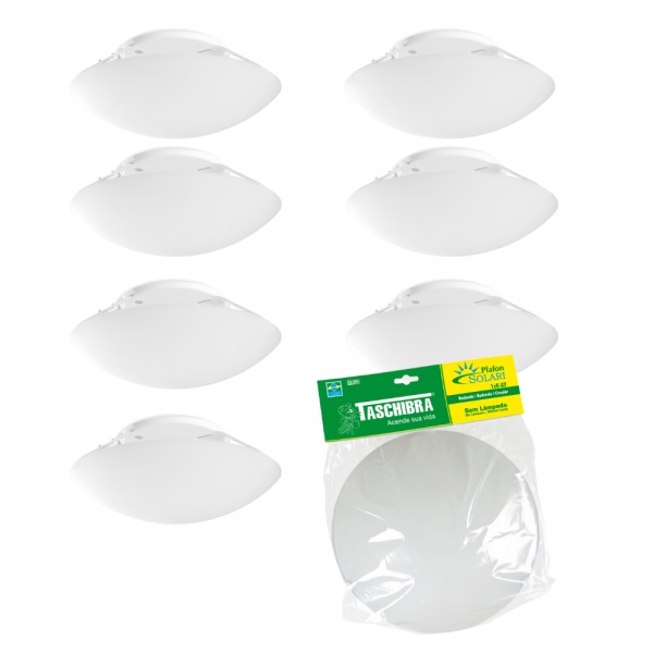 8 Plafon Solari Redondo Branco Para 1 Lâmpada E27 Bivolt em Oferta na Shopee