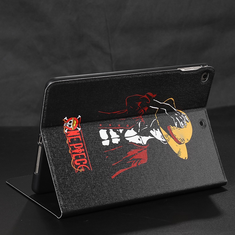 One Piece ipad2018 Capa protetora ipad Case ipad pro10.5 Capa macia resistente a choques iPadair Luffy A1822 Cartoon 4 Tudo incluído 5 Nova versão 6 Apple iPad10.2 Capa protetora mini3