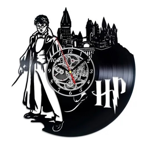 Harry Potter 05 - Relógio Disco De Vinil Decoração