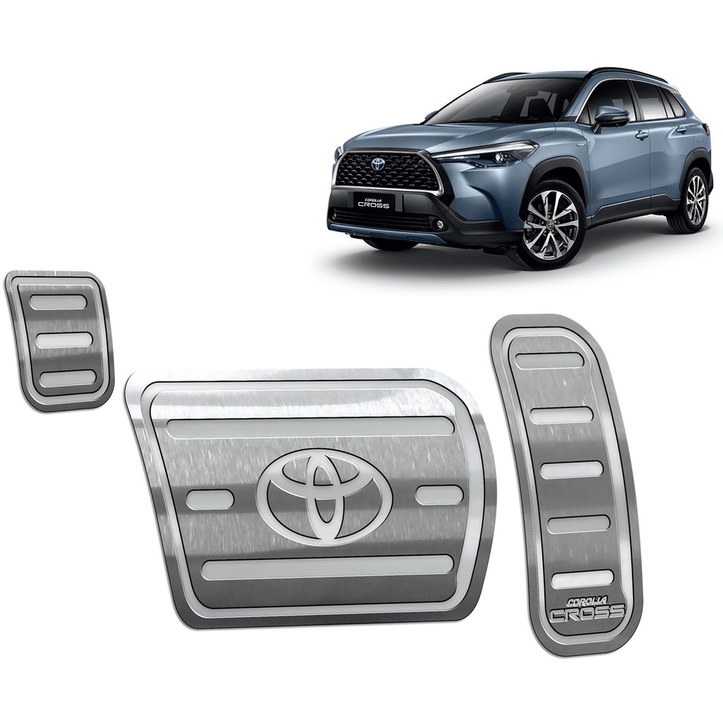 Pedaleira Corolla Cross 22/.. Automático Aço Inox - Não fura o pedal em Oferta na Shopee