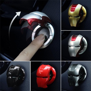 EL Botão De Parada De Partida De Ignição Do Motor Interior Carro Capa Protetora Homem De Ferro Decoração Etiqueta Acessórios Interiores em Oferta na Shopee