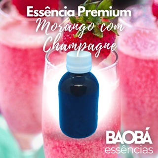 Essência Premium Morango com Champagne - LIPOSSOLÚVEL - 100ml em Oferta na Shopee