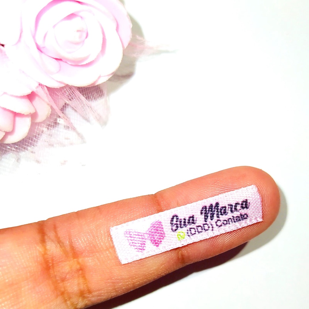 400 Etiquetas de Cetim Personalizada para Laços 0,5 x 3 cm em Oferta na Shopee